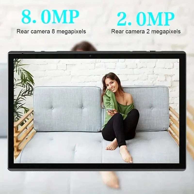 Android 14 10-Zoll Tablet 2GB+4GB RAM + 32GB ROM + 1TB erweiterbar