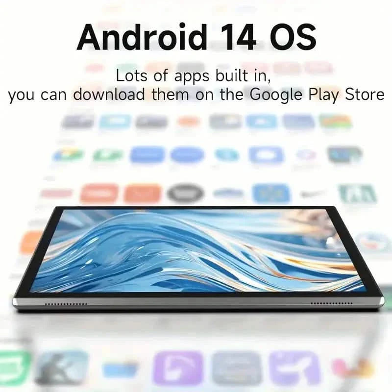 Android 14 10-Zoll Tablet 2GB+4GB RAM + 32GB ROM + 1TB erweiterbar