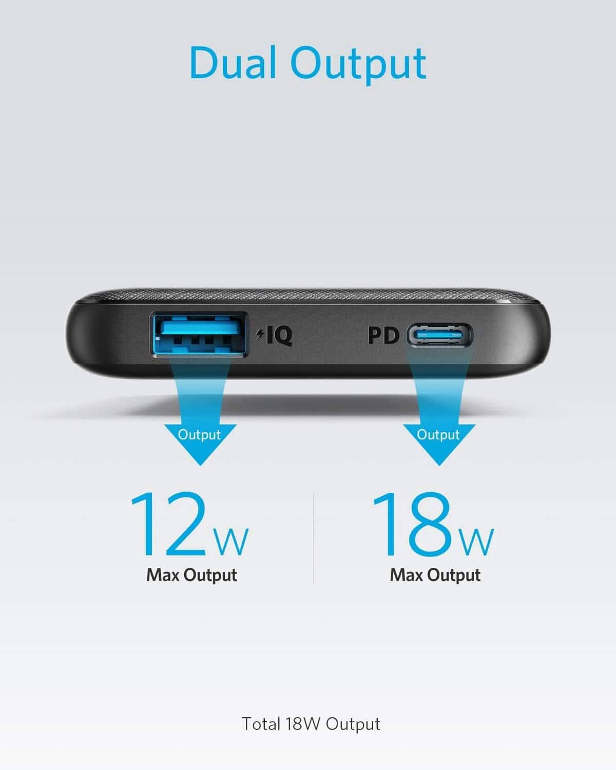 Anker USB-C Tragbares Ladegerät, 18W PowerCore Slim 10000 PD, 10000mAh Power Delivery Powerbank (Generalüberholt)
