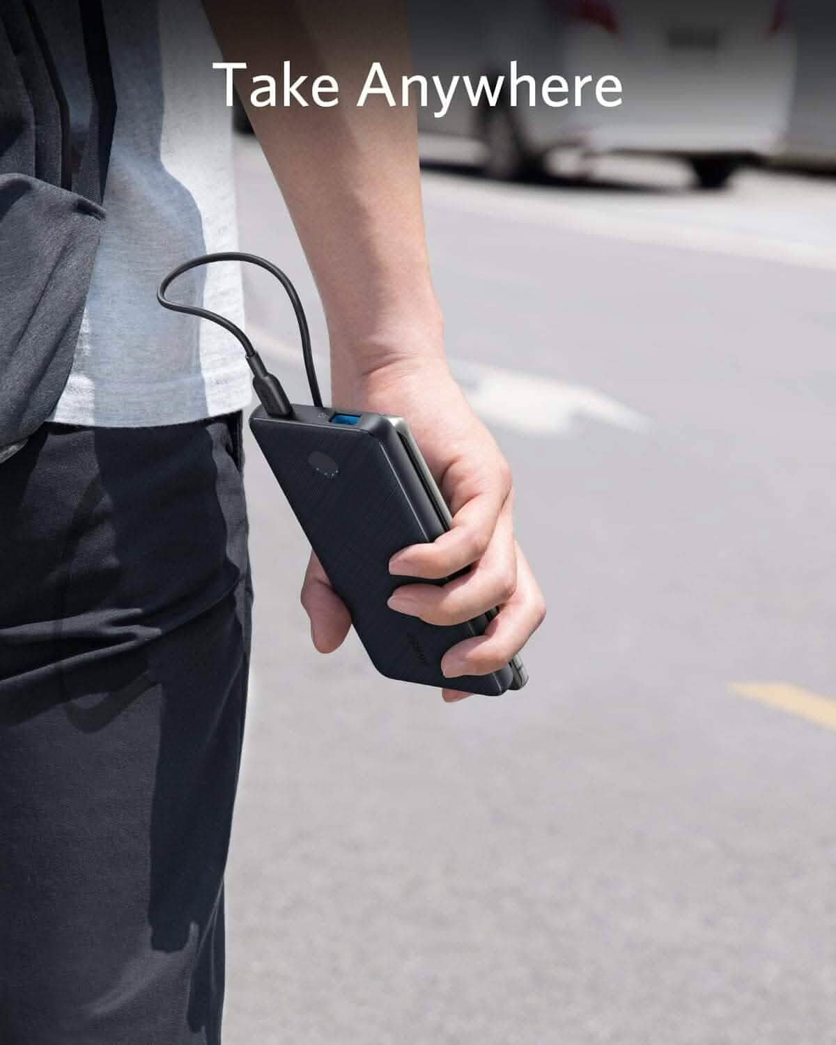 Anker USB-C Tragbares Ladegerät, 18W PowerCore Slim 10000 PD, 10000mAh Power Delivery Powerbank (Generalüberholt)