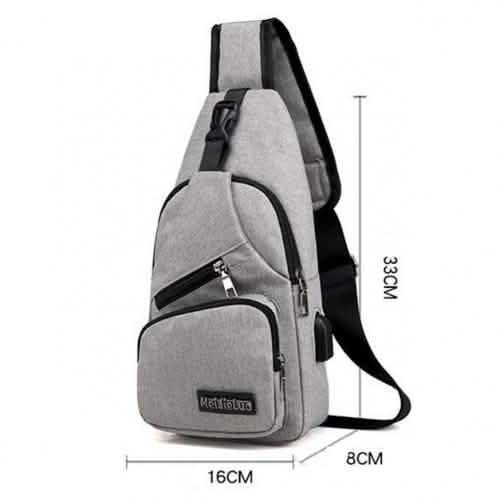 Diebstahlsicherer Sling-Rucksack mit Ladeanschluss