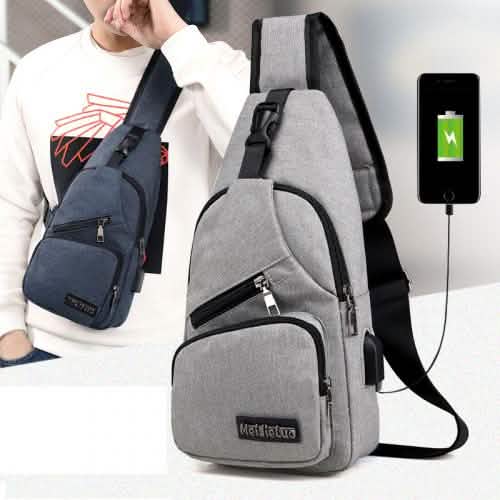 Diebstahlsicherer Sling-Rucksack mit Ladeanschluss