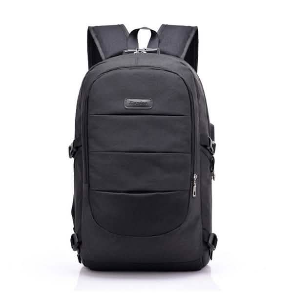 Diebstahlsicherer wasserdichter klassischer Rucksack mit USB-Ladeanschluss und Kopfhörerschnittstelle