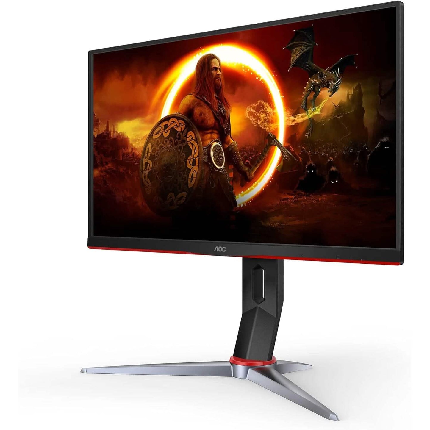 AOC 27G2 27" Rahmenloser Gaming IPS Monitor, FHD 1080P, 1ms 144Hz, NVIDIA G-SYNC Kompatibel + Adaptive-Sync, Höhenverstellbar (Generalüberholt)