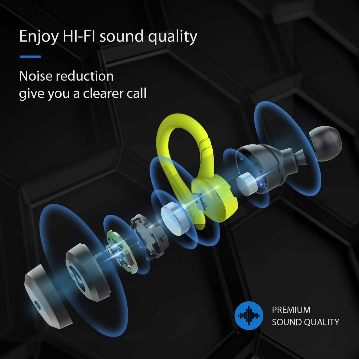 APEKX Bluetooth-Kopfhörer, True Wireless In-Ear-Kopfhörer mit Ladecase