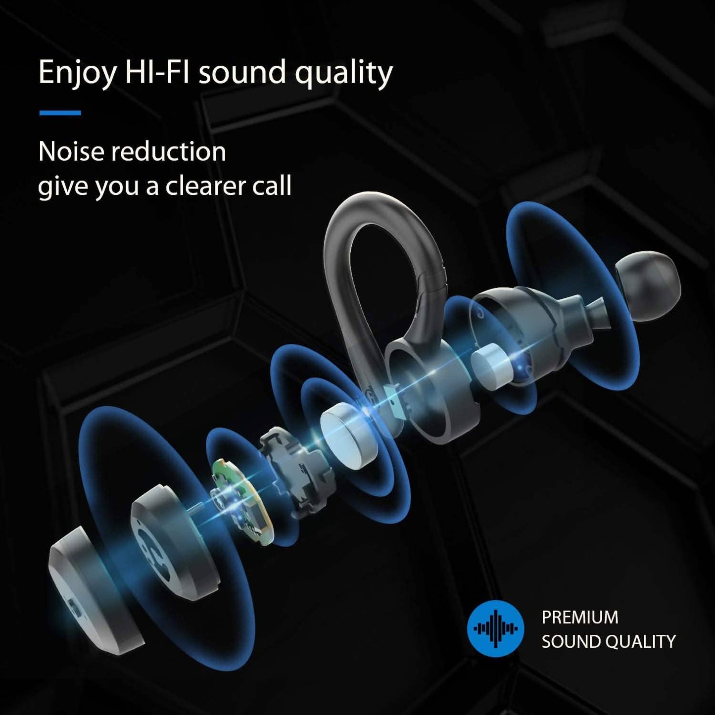 APEKX Bluetooth-Kopfhörer, True Wireless In-Ear-Kopfhörer mit Ladecase