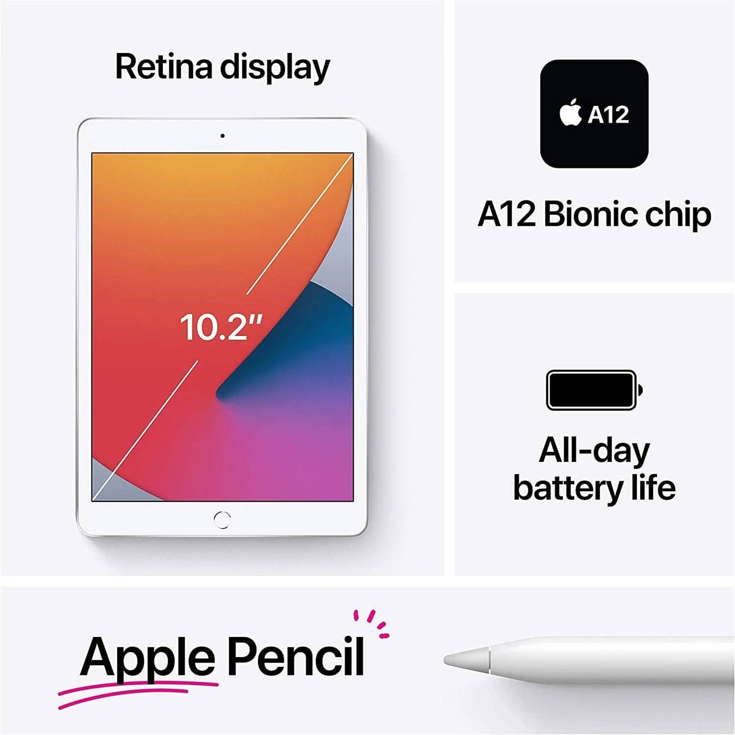 Apple iPad 8. Generation 10,2 Zoll Wi-Fi + 4G Cellular (Generalüberholt)