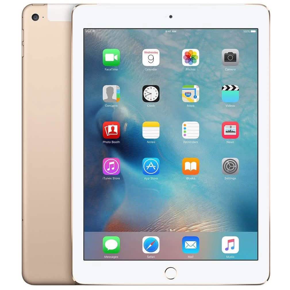 Apple iPad Air 2 Wi-Fi + Cellular 4G LTE – Vollständig entsperrt (Generalüberholt)