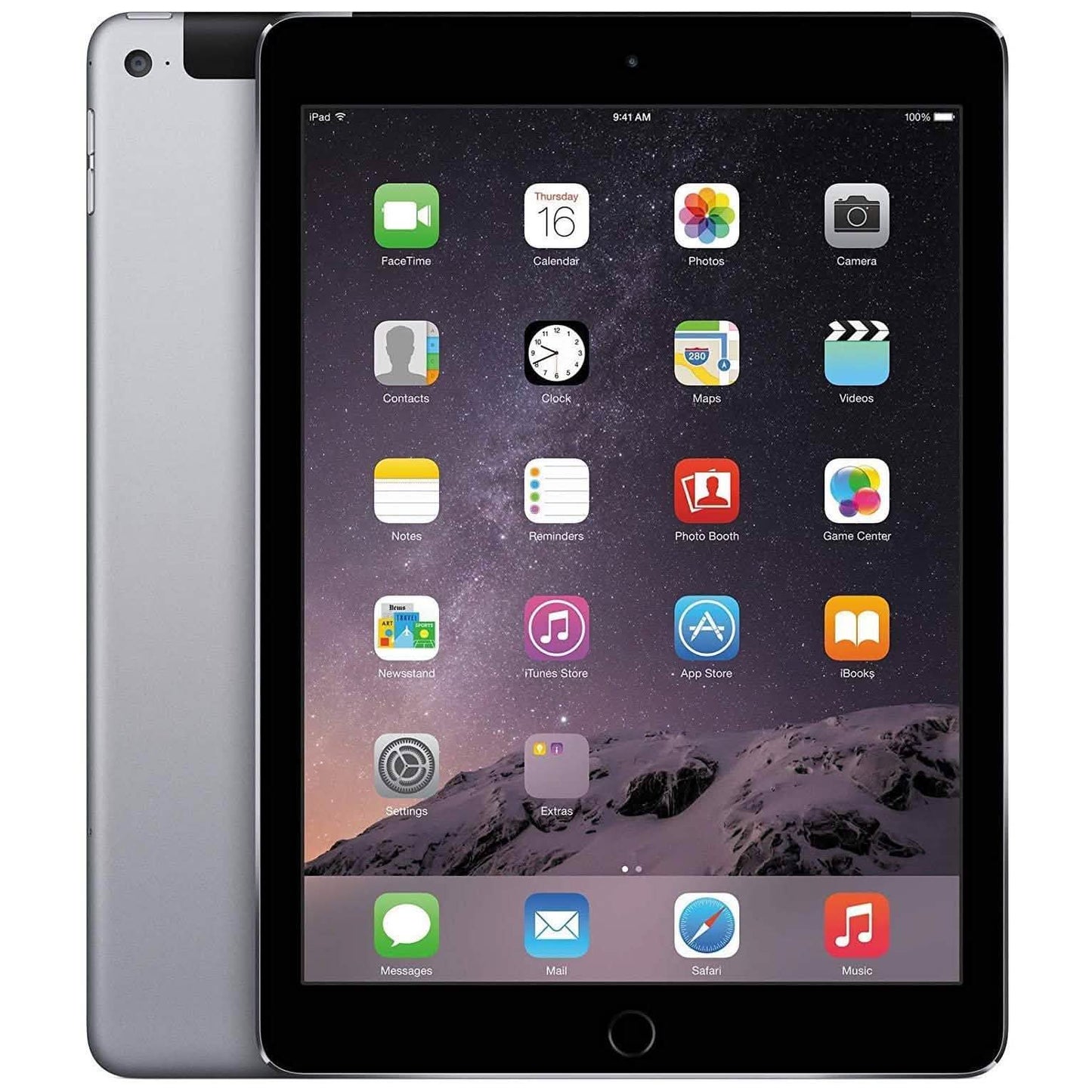 Apple iPad Air 2 Wi-Fi + Cellular 4G LTE – Vollständig entsperrt (Generalüberholt)