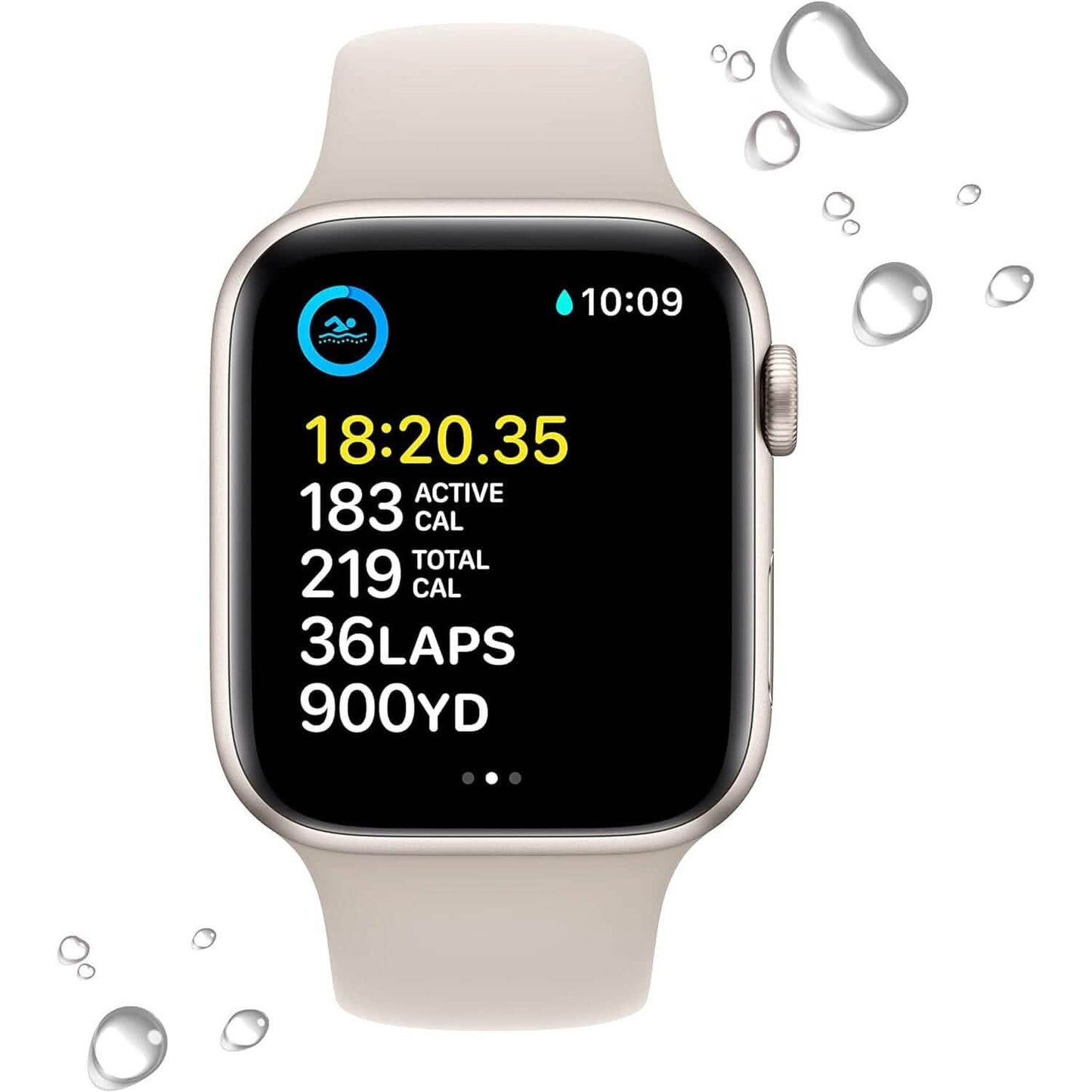 Apple Watch SE (2. Gen, GPS) Aluminiumgehäuse mit Sportarmband (Generalüberholt)