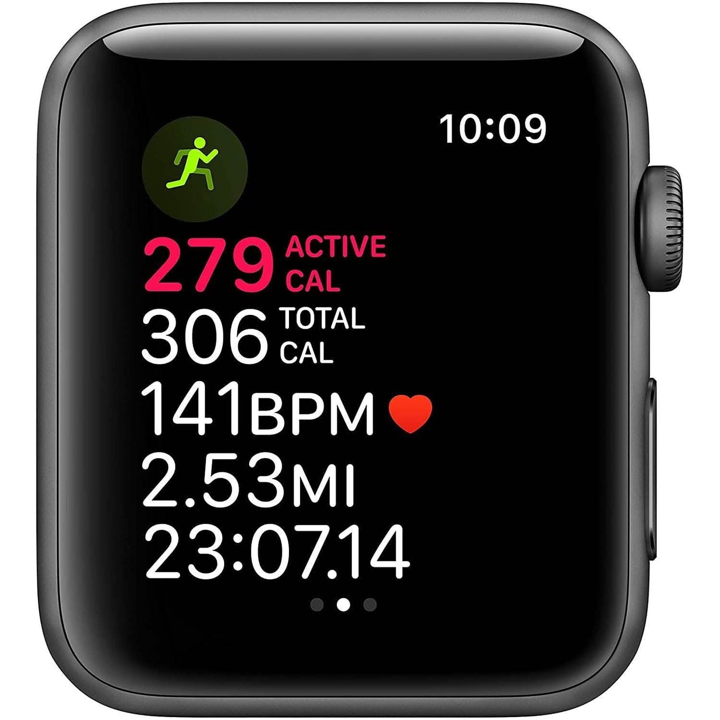 Apple Watch Series 3 GPS 42 mm Gehäuse Aluminium Space Grau mit schwarzem Sportarmband (Generalüberholt)
