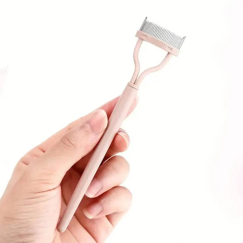 Wimpernkamm und Mascara-Applikator mit Bogenform