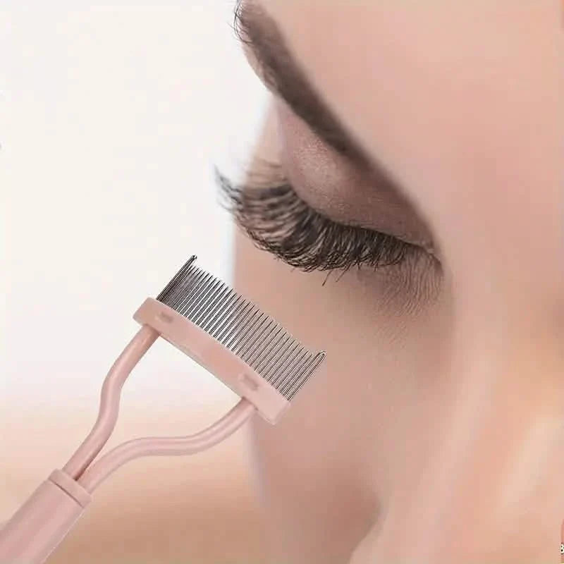Wimpernkamm und Mascara-Applikator mit Bogenform