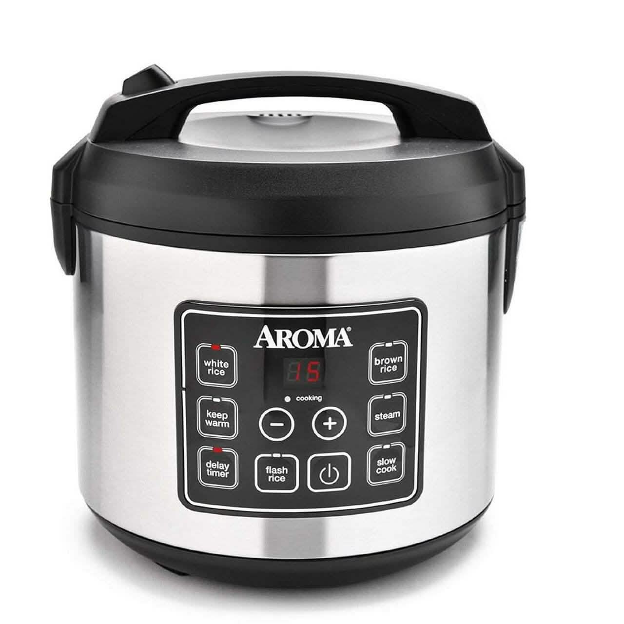 Aroma 20-Tassen Digitaler Reiskocher und Dampfgarer (Generalüberholt)