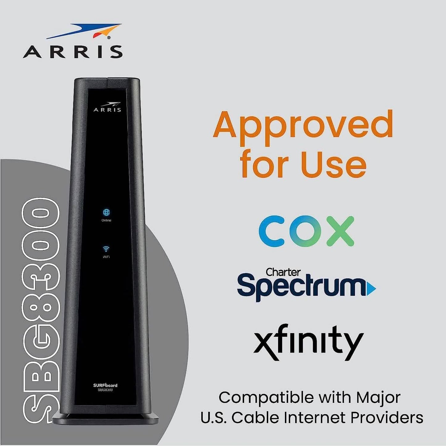 ARRIS SURFboard SBG8300 DOCSIS 3.1 Gigabit Kabelmodem & AC2350 WLAN-Router (Generalüberholt)