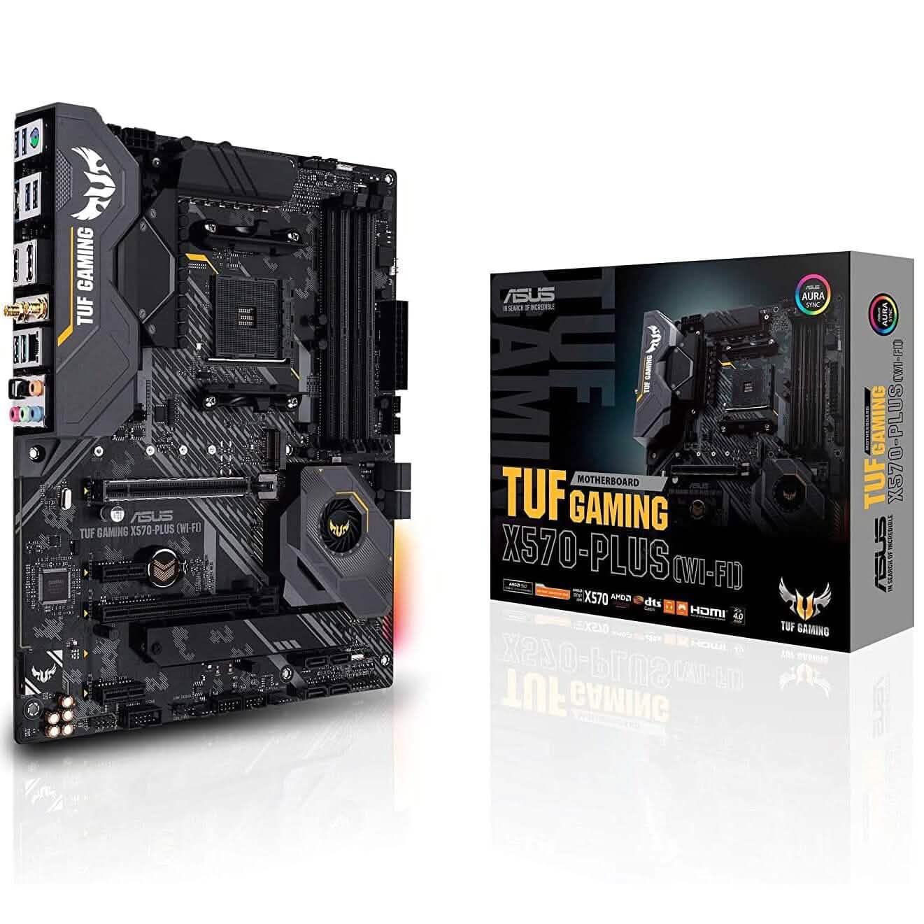 ASUS AM4 TUF Gaming X570-Plus Wi-Fi Zen 3 Ryzen 5000 und 3. Generation Ryzen ATX Mainboard (Generalüberholt)