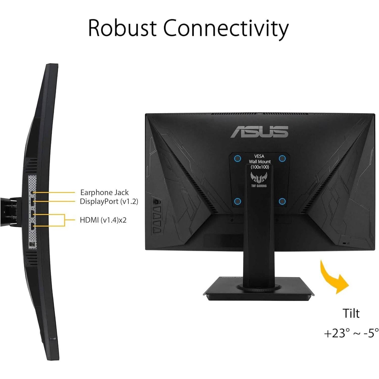 ASUS TUF Gaming 23.6" 1080P Curved Monitor (VG24VQE) (Generalüberholt)
