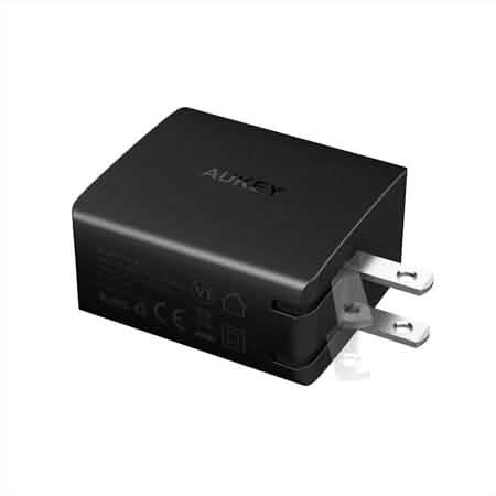 Aukey AMP Wandladegerät, Dual Port, 4,8A USB Ladegerät