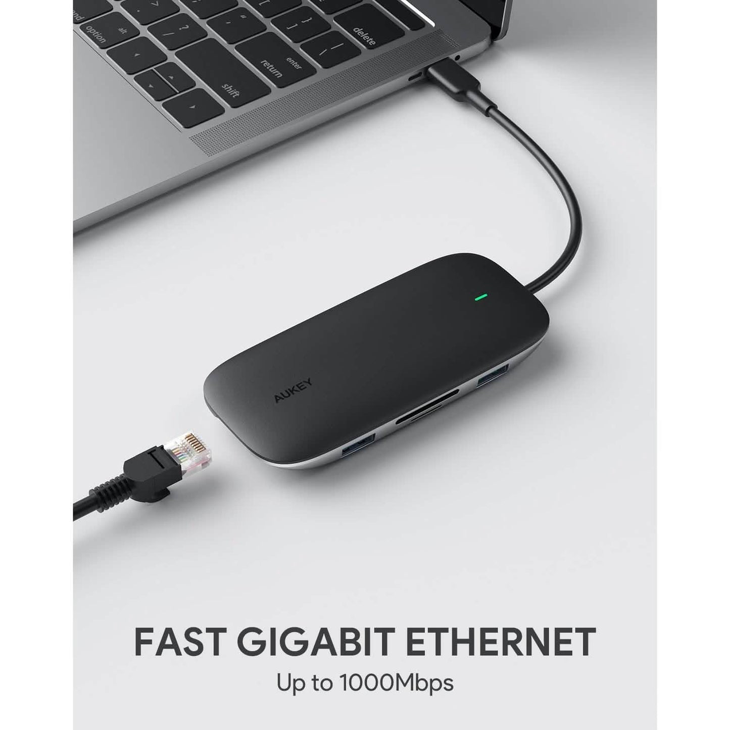 AUKEY CBC71 USB C Hub 8-in-1 mit Ethernet-Anschluss