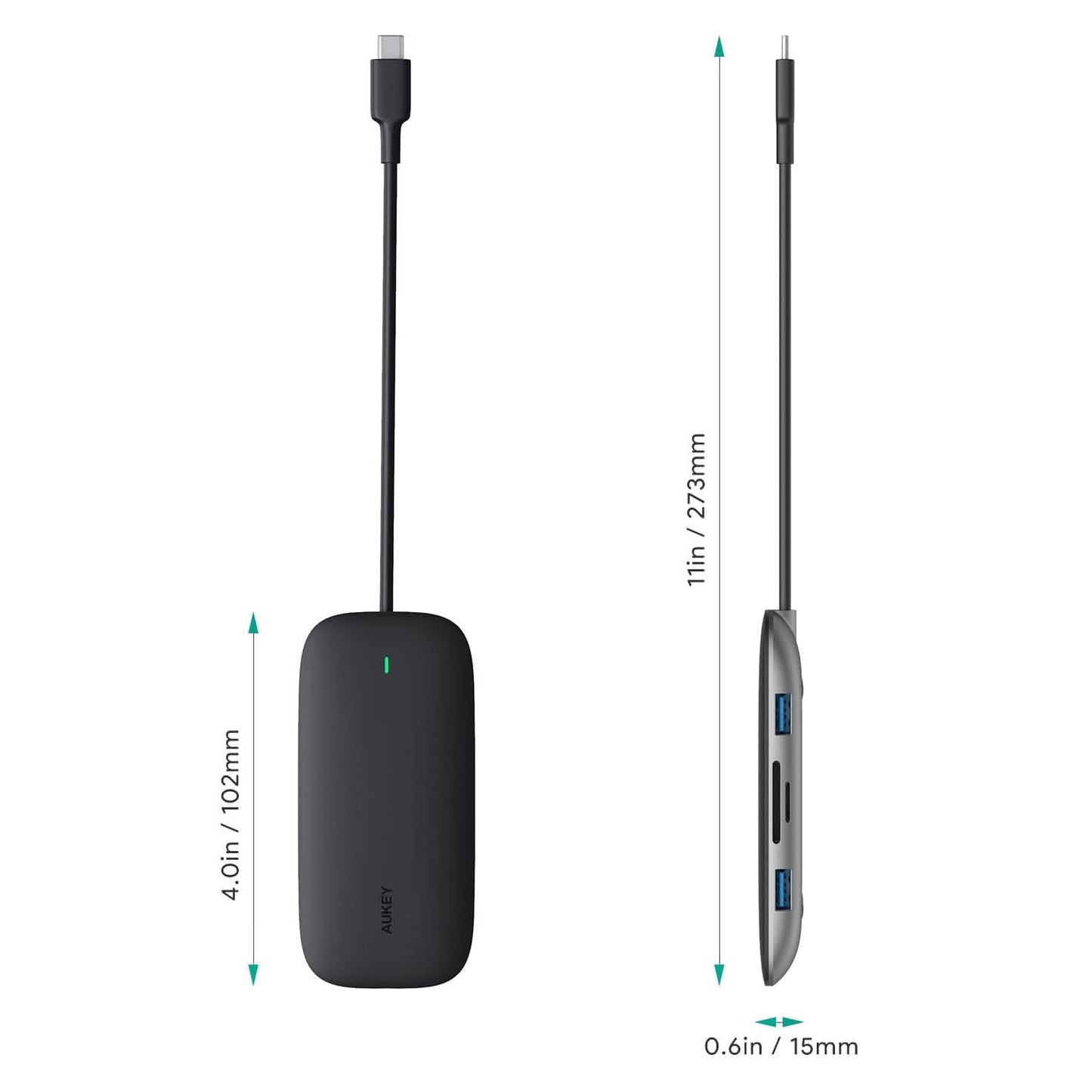 AUKEY CBC71 USB C Hub 8-in-1 mit Ethernet-Anschluss