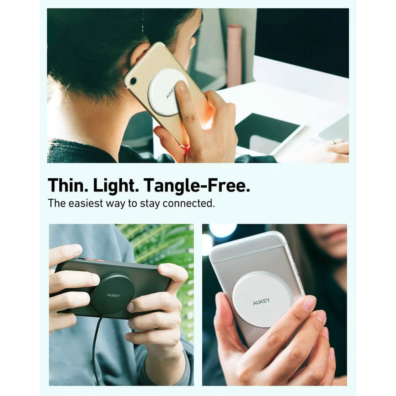 Aukey LC-A1 Aircore Kabelloses Ladegerät 15W Magnetisch Qi-Zertifiziert