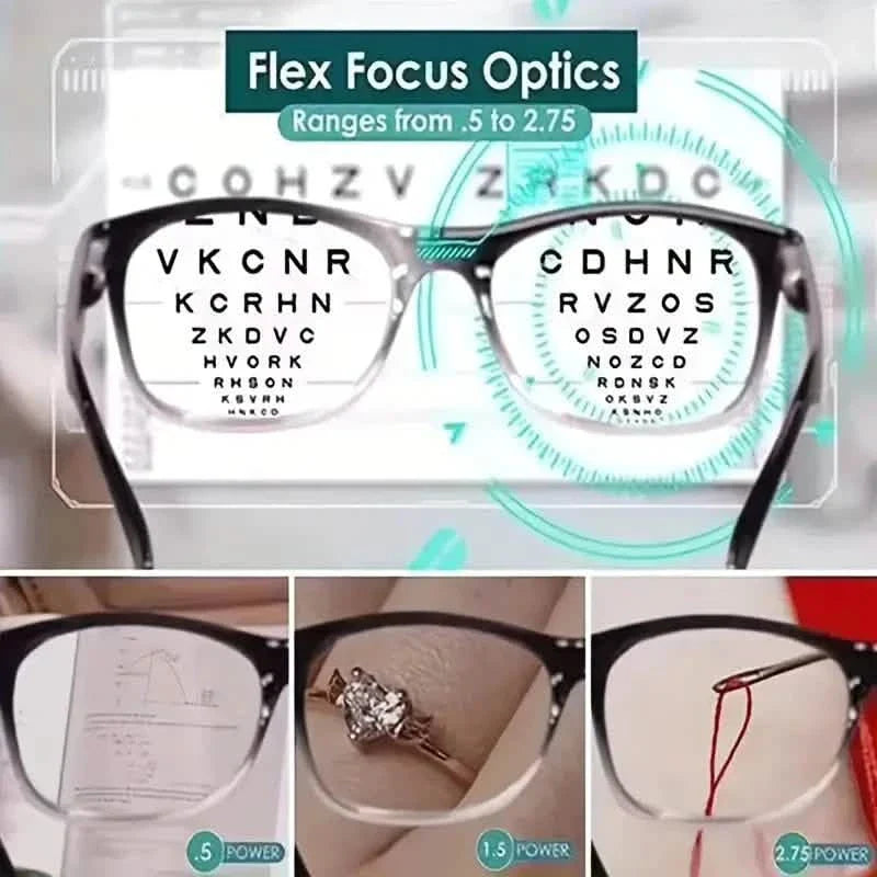 Autoadjustierende multifokale Lesebrille für Damen und Herren Bifokal-Lesehilfe