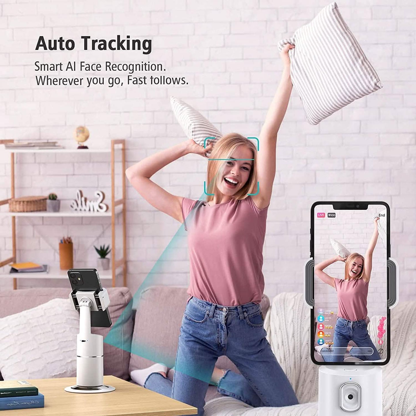 Telefonhalterung mit automatischer Gesichtsverfolgung