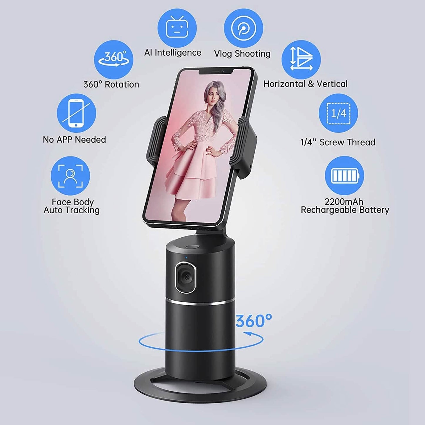 Telefonhalterung mit automatischer Gesichtsverfolgung