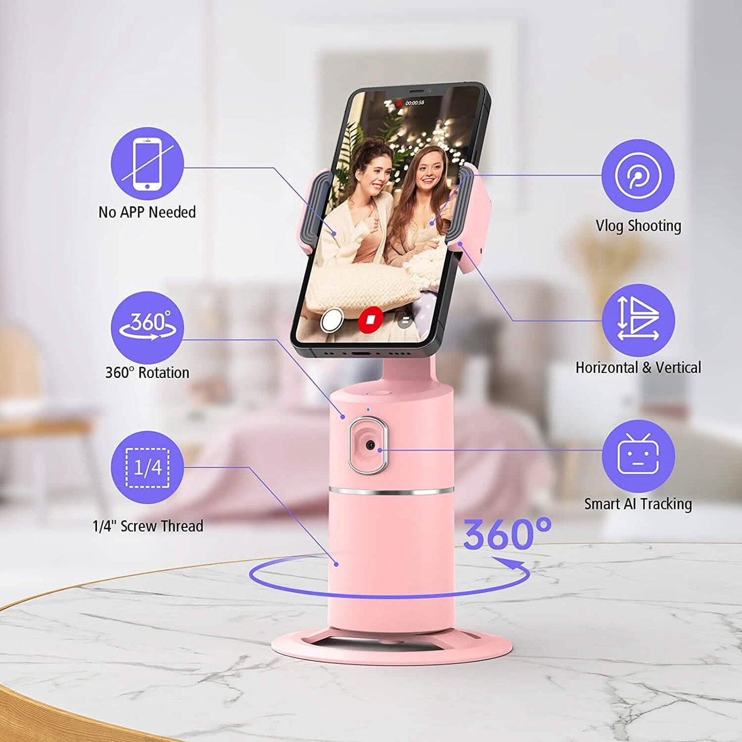 Telefonhalterung mit automatischer Gesichtsverfolgung