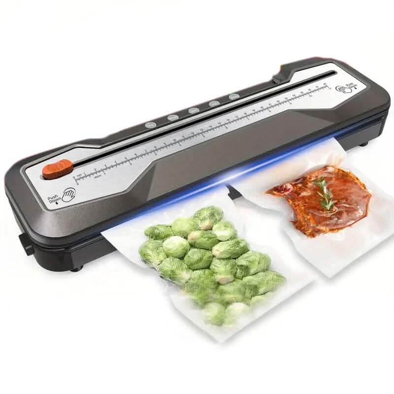 Automatisches One-Touch-Vakuumiergerät mit 5 Modi, 15 Vakuumierbeuteln und integriertem Cutter