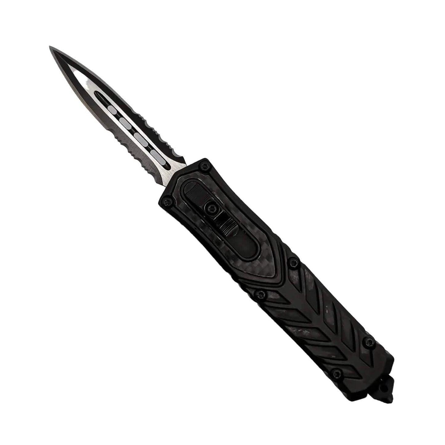 2er-Pack: OTF-Springmesser mit doppelseitiger Klinge