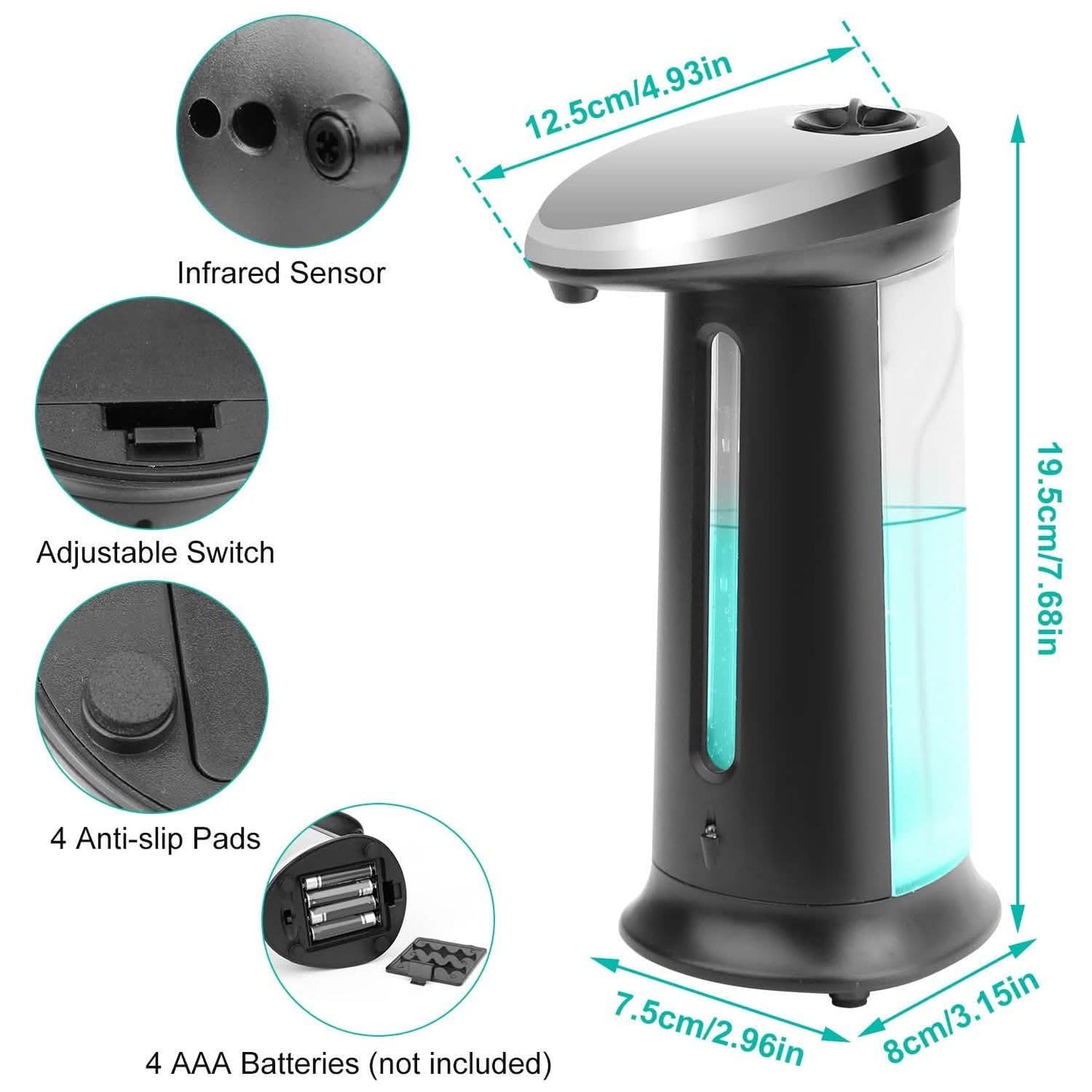 Automatischer Seifenspender 400 ML/16.9 Oz