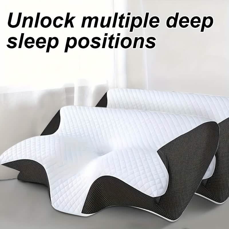 Ergonomisches Memory Foam Nackenkissen – Langsames Zurückfedern, Rücken- und Seitenschläfer