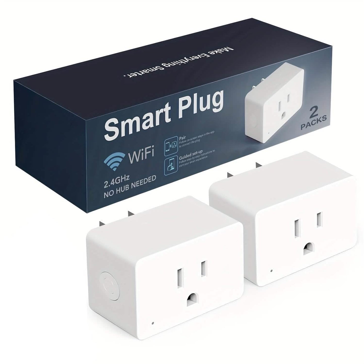 2er-Pack: WiFi Smart Plug – 15A, Timer & App-Steuerung, Funktioniert mit Alexa & Google Home