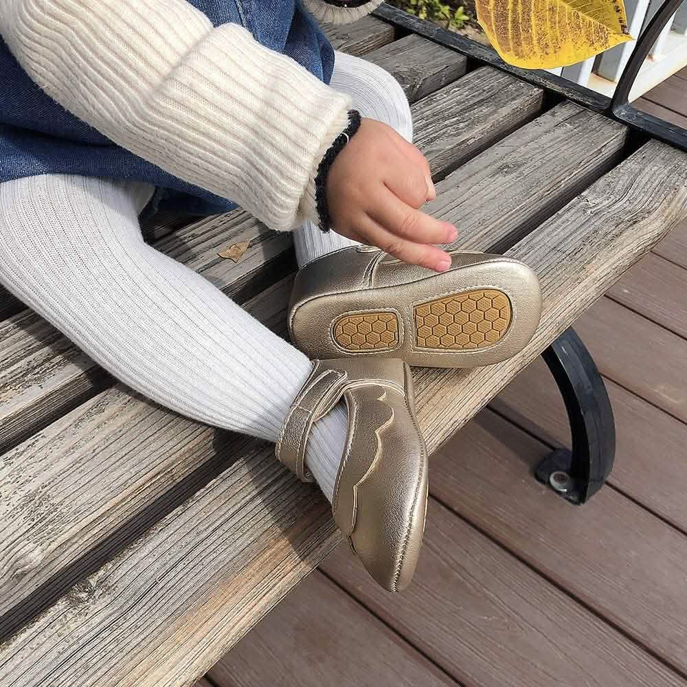 Baby Mädchen Mary Jane Ballerinas Rutschfeste Kleinkind Lauflernschuhe Prinzessin Festliche Schuhe