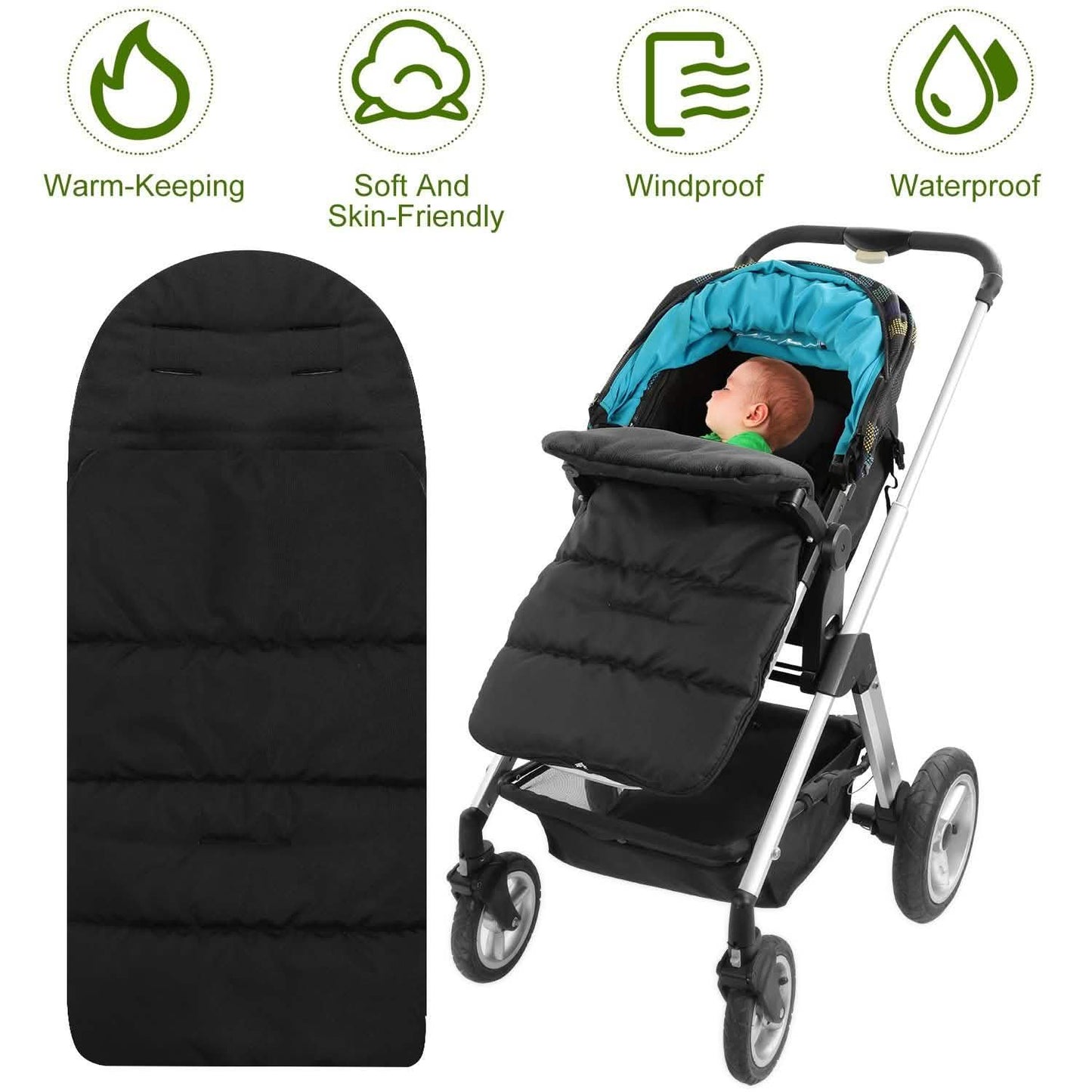 Baby-Kinderwagen-Schlafsack Neugeborenen-Pucksack Kleinkind-Fußsack-Decke