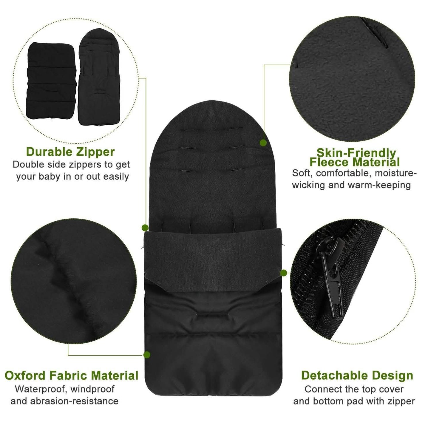 Baby-Kinderwagen-Schlafsack Neugeborenen-Pucksack Kleinkind-Fußsack-Decke