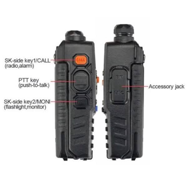 Baofeng UV-5RA V/UHF 136-174/400-520MHz Dualband-Zweiwege-Funkgerät Walkie-Talkies