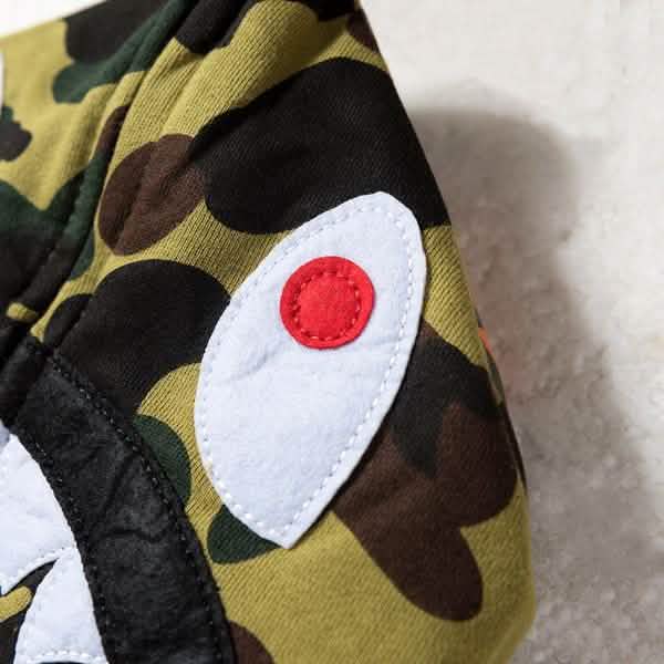 Tarn-Kapuzenjacke mit Reißverschluss, dünn, Hai-Jacke