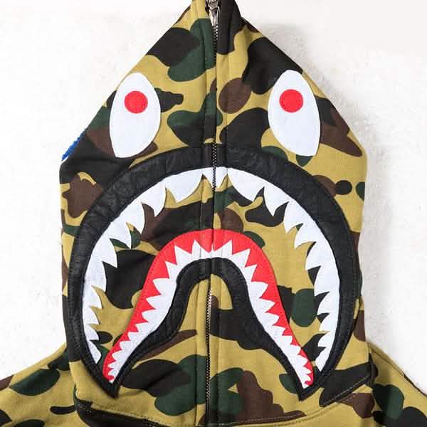 Tarn-Kapuzenjacke mit Reißverschluss, dünn, Hai-Jacke