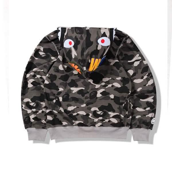 Tarn-Kapuzenjacke mit Reißverschluss, dünn, Hai-Jacke