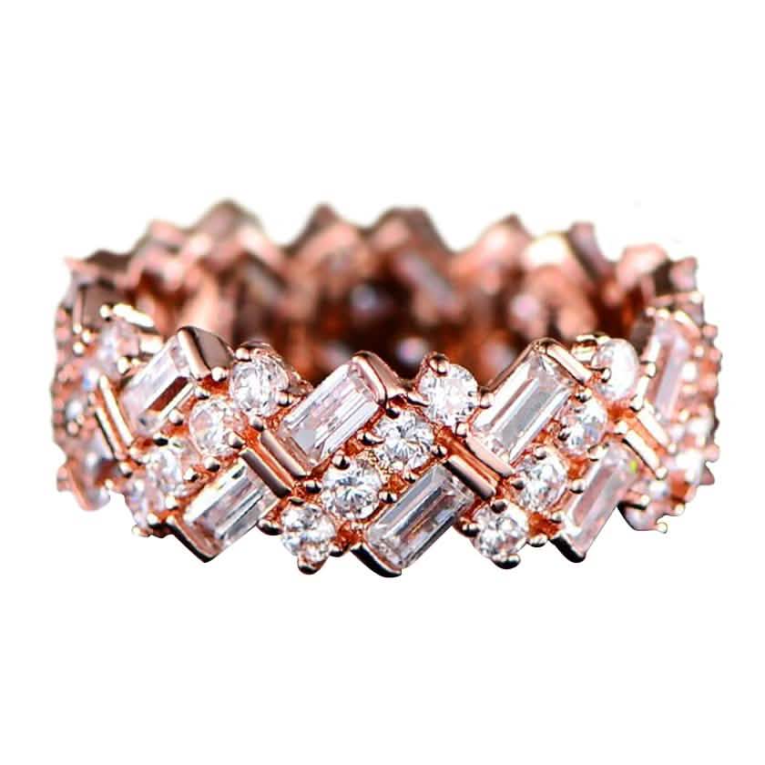 Barzel 18 Karat vergoldeter Ring mit Swarovski-Kristall