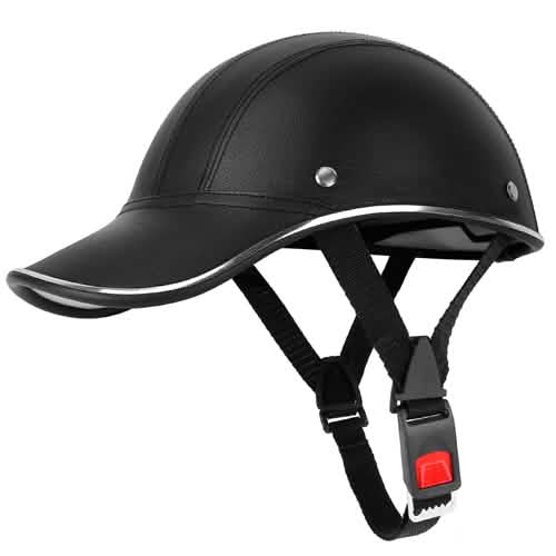 Baseballkappe Anti-UV Radfahren Motorrad Hut Lederhelm