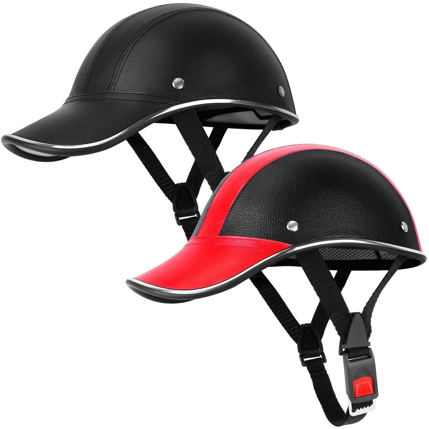 Baseballkappe Anti-UV Radfahren Motorrad Hut Lederhelm