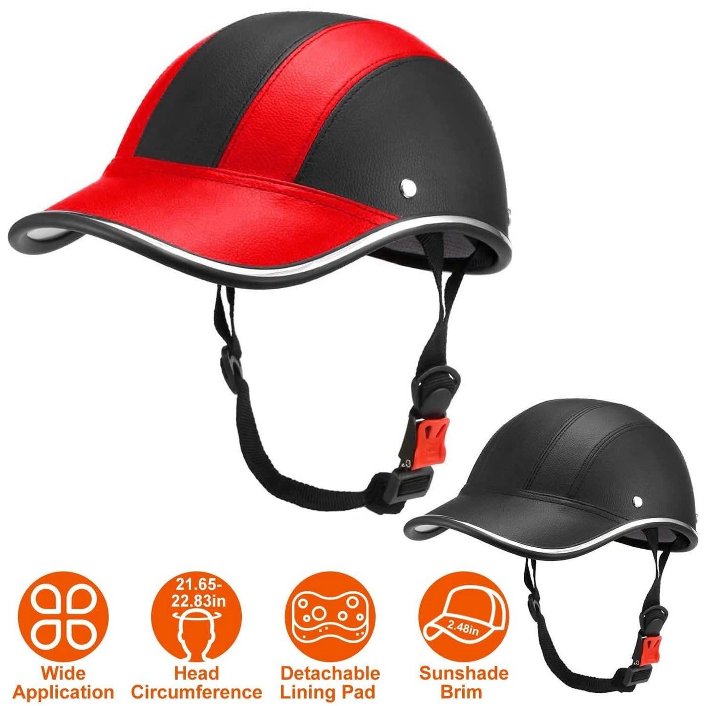 Baseballkappe Anti-UV Radfahren Motorrad Hut Lederhelm