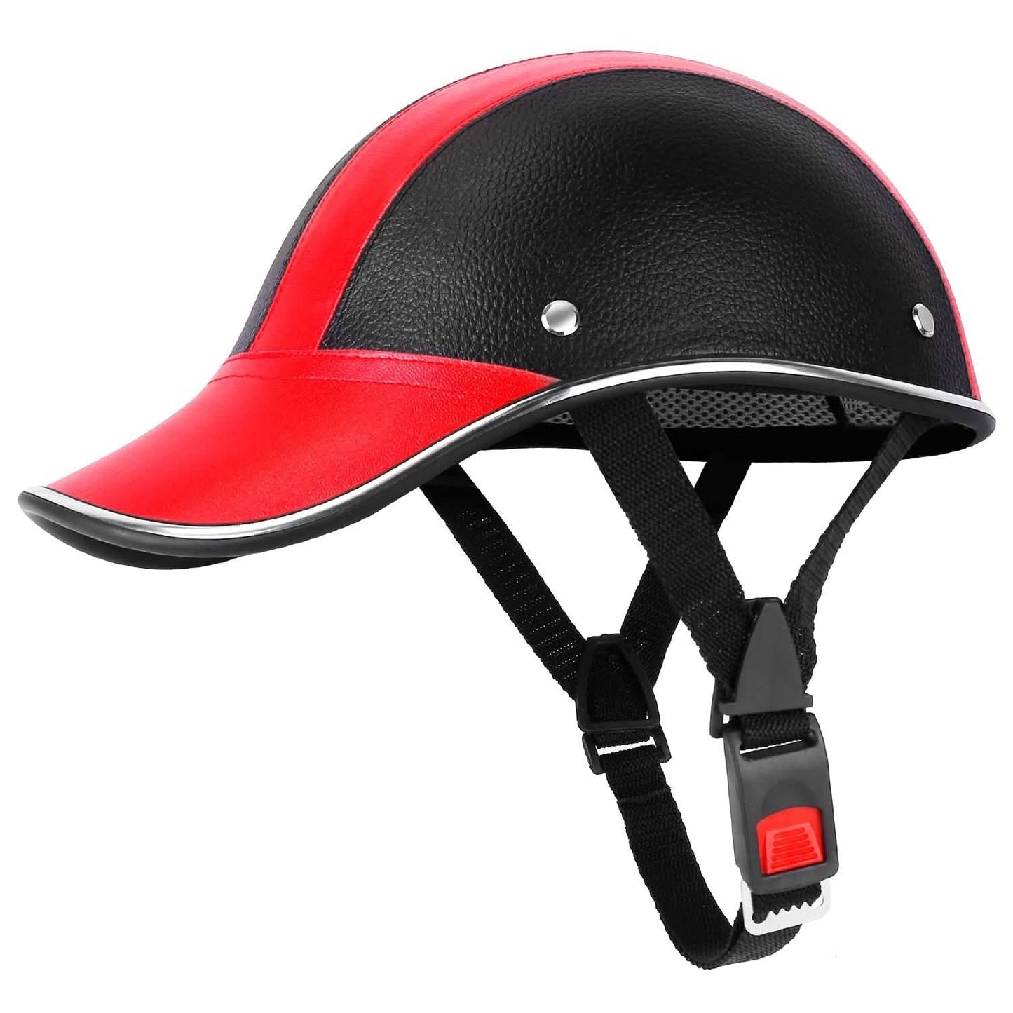 Baseballkappe Anti-UV Radfahren Motorrad Hut Lederhelm