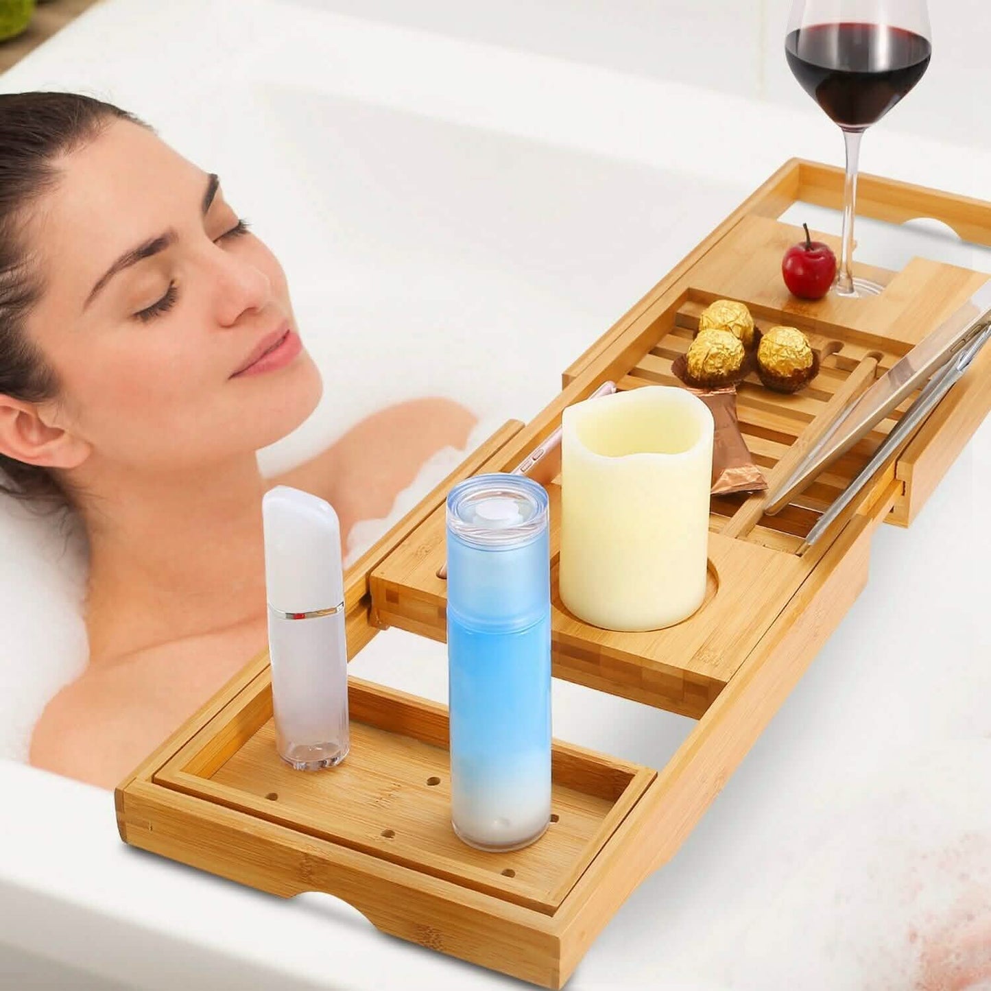 Badewannenablage aus Bambus