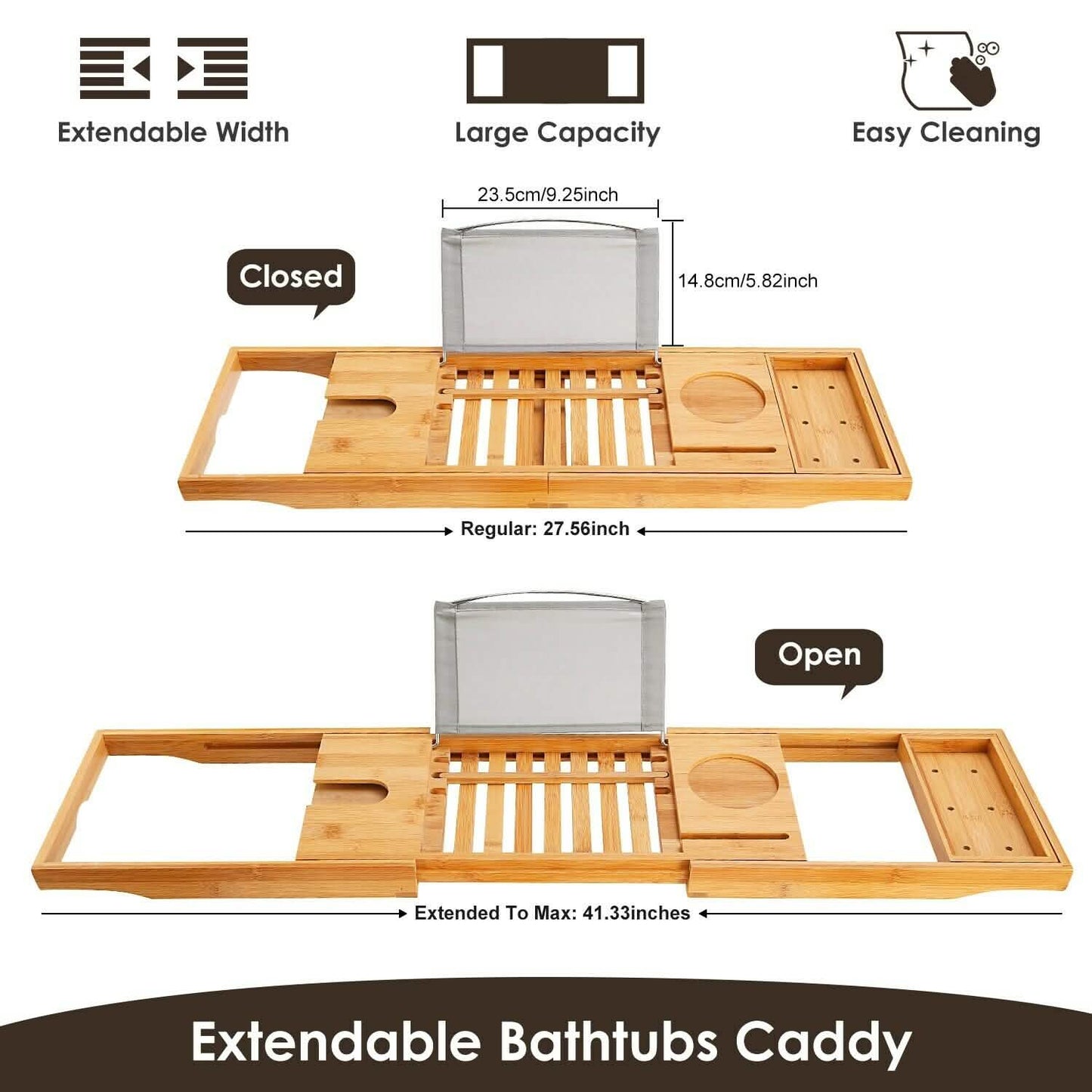Badewannenablage aus Bambus