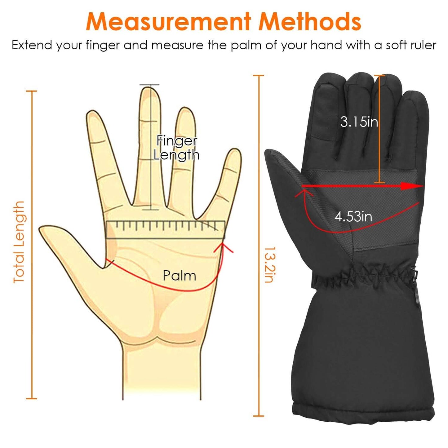 Batteriebetriebene USB-Touchscreen-Thermohandschuhe