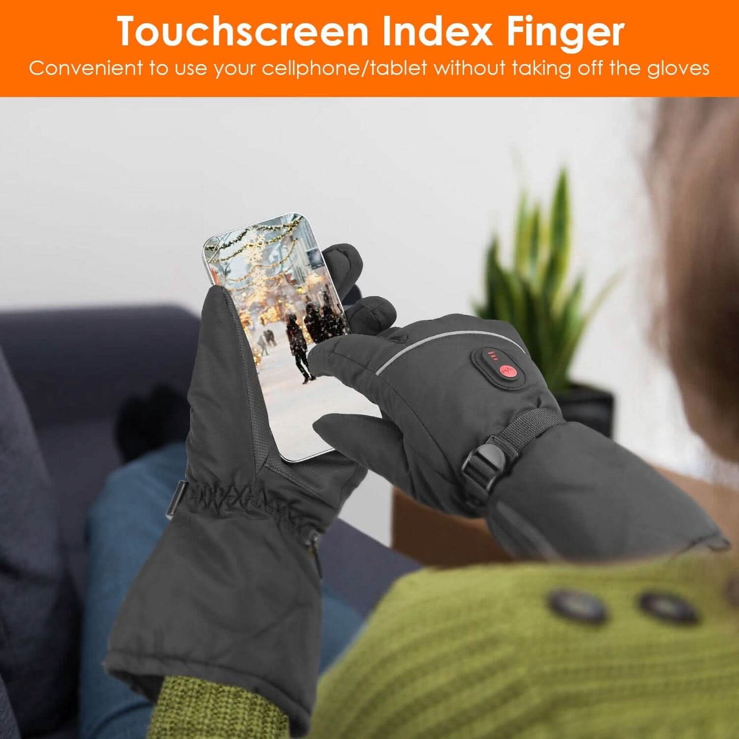 Batteriebetriebene USB-Touchscreen-Thermohandschuhe